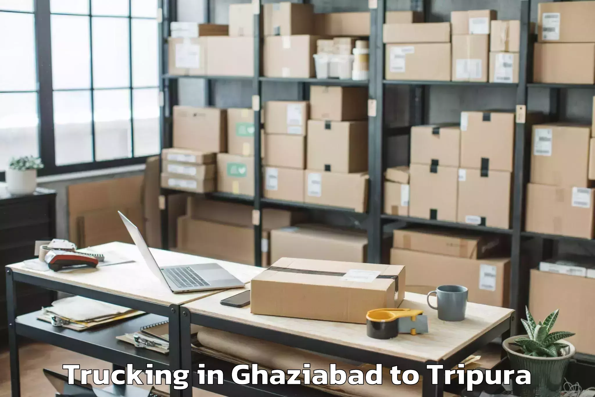 Book Ghaziabad to Hezamara Trucking